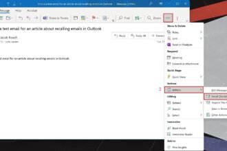 How to Recall Email in Outlook